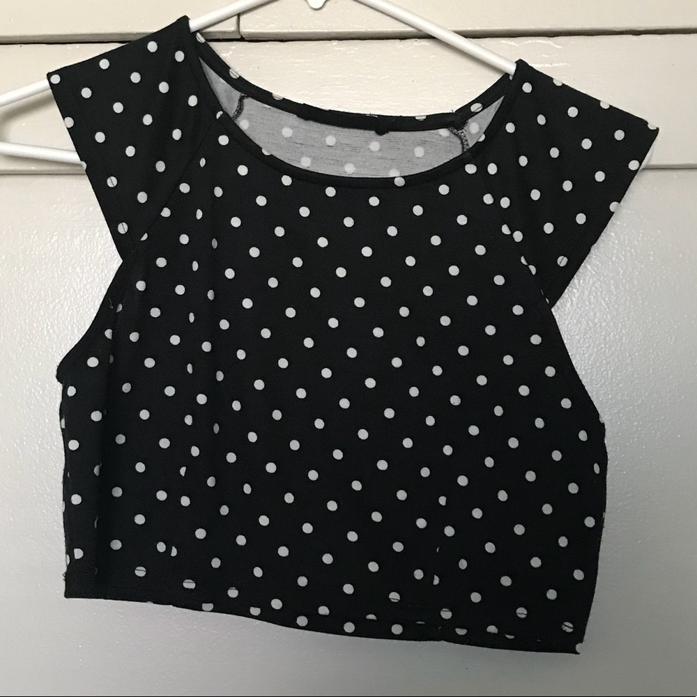Polka dot crop top